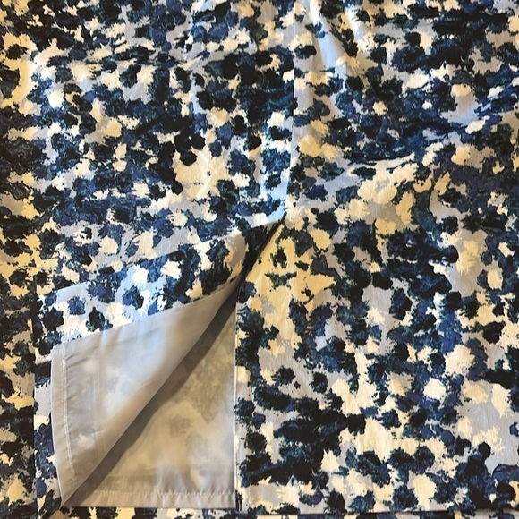 Sz 14 Long Tall  Sally blue/white pencil skirt with back zipper - Picture 7 of 9